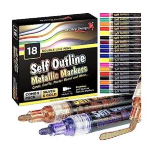 ArtShip Design 18 Gold Silver Self Outline Metallic