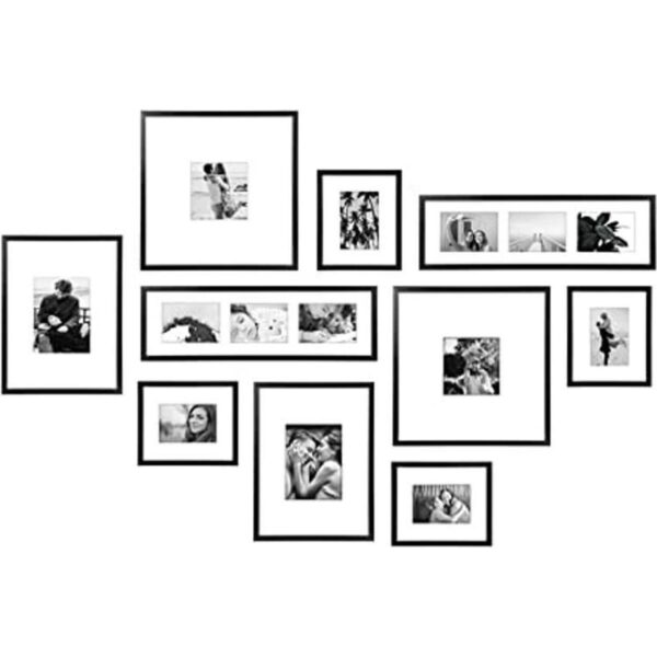 ArtbyHannah Juego de 10 marcos de pared grandes en blanco_1