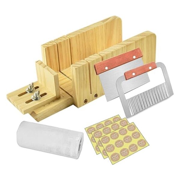 Artcome Juego de cortador de jabón de madera ajustable con_1
