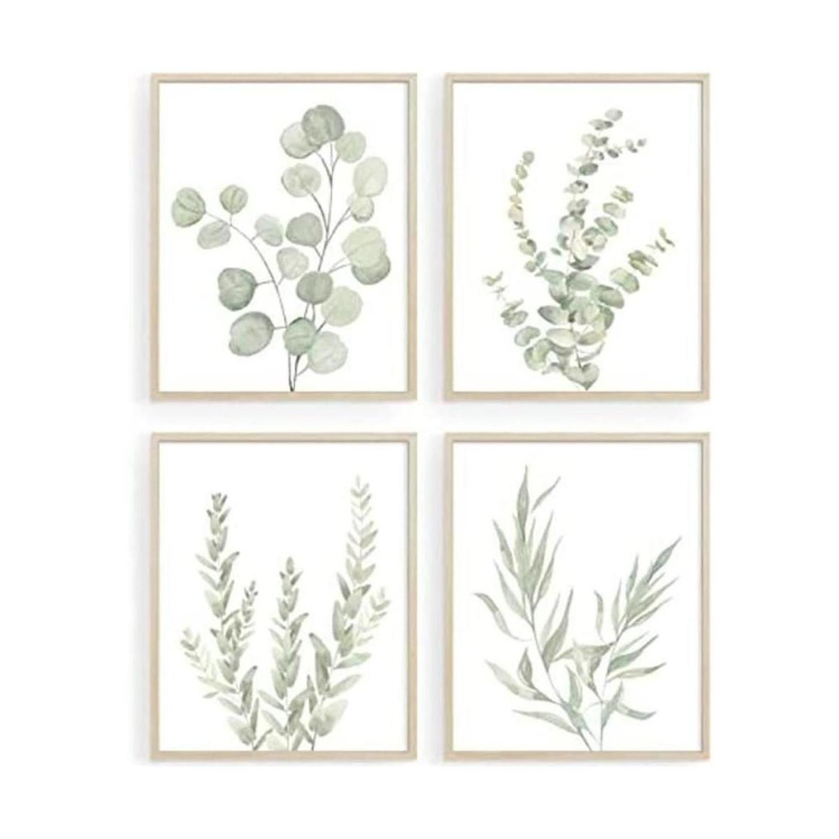 Arte botánico bohemio para decoración de baño decoración