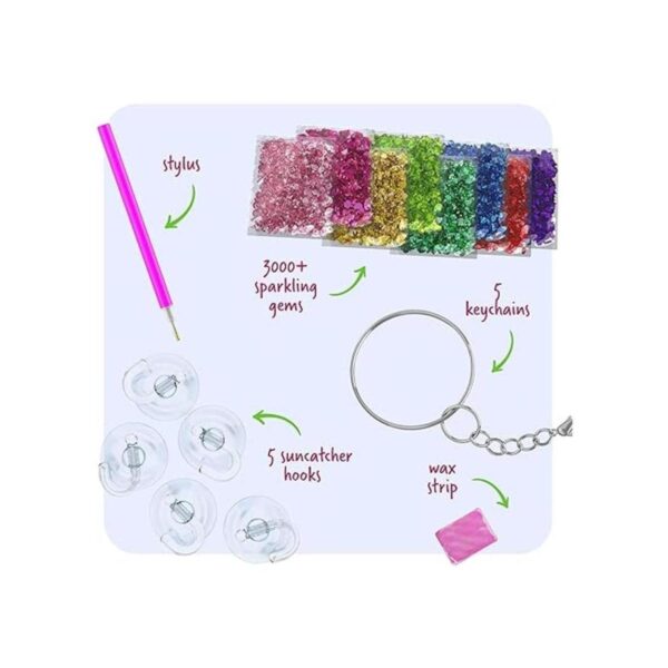 Arte de gemas kit de pintura de diamantes para niños_2