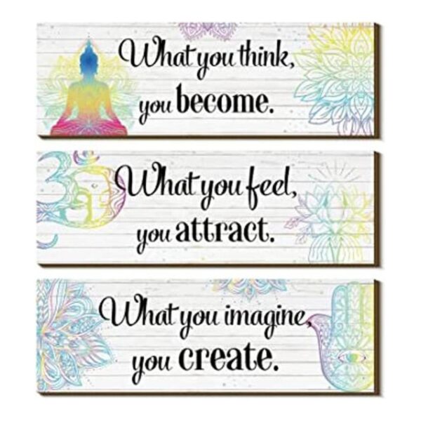 Arte de pared de 3 Buda para decoración de chakras para