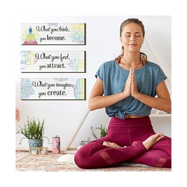 Arte de pared de 3 Buda para decoración de chakras para