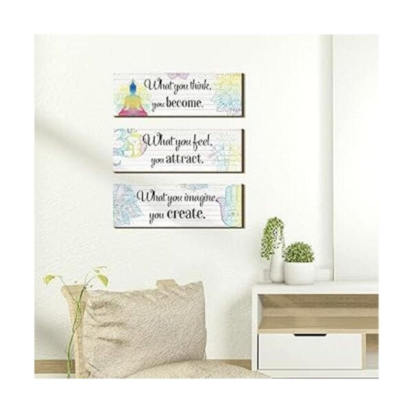 Arte de pared de 3 Buda para decoración de chakras para