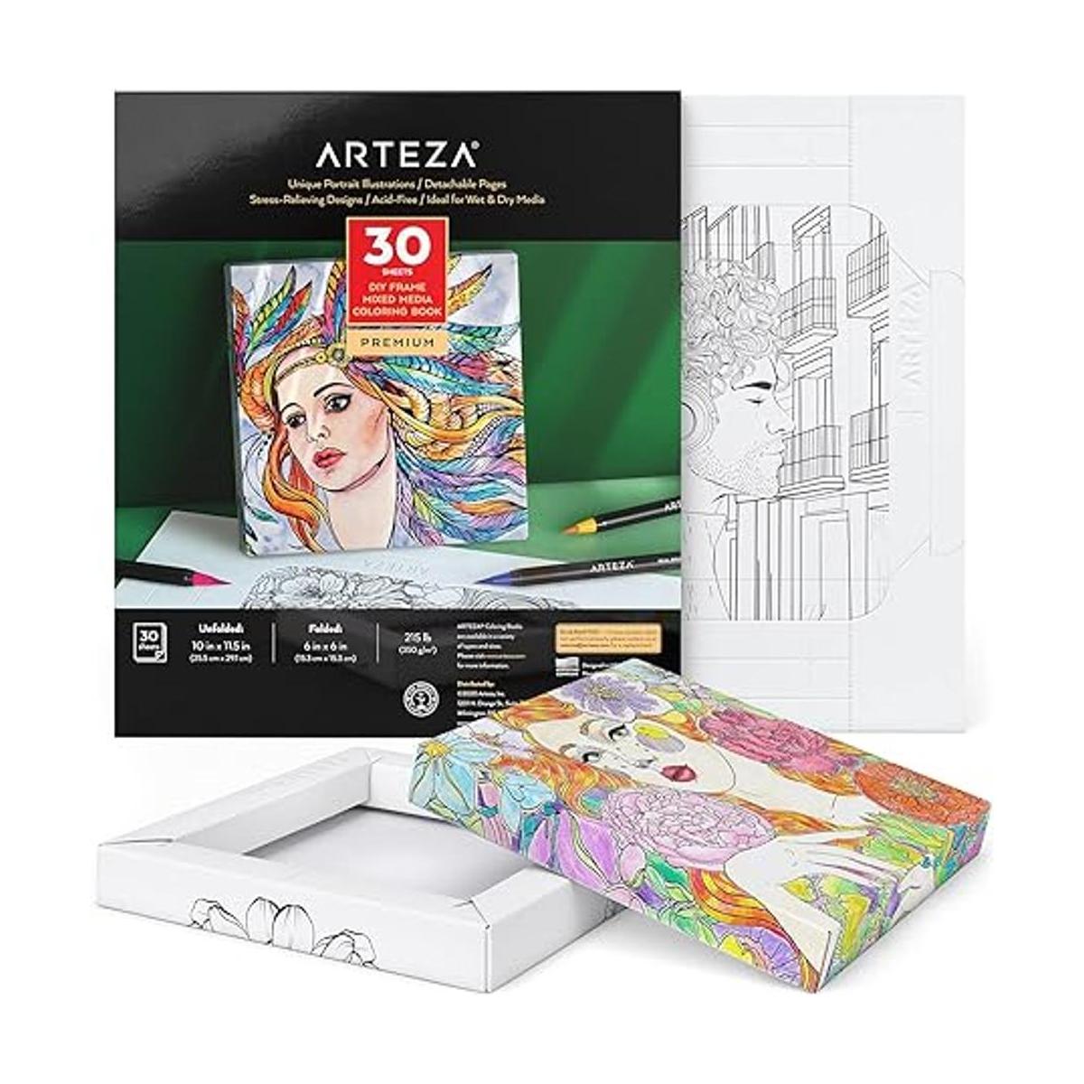 Arteza Libro para colorear para adultos 10 x 11.5