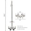 Artiwell Sistema de accesorios de ducha para exteriores
