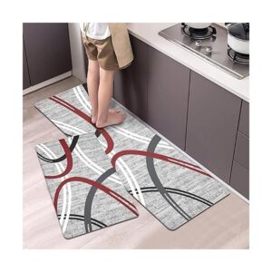 Artnice Alfombras de cocina de 2 piezas diseño abstracto_1