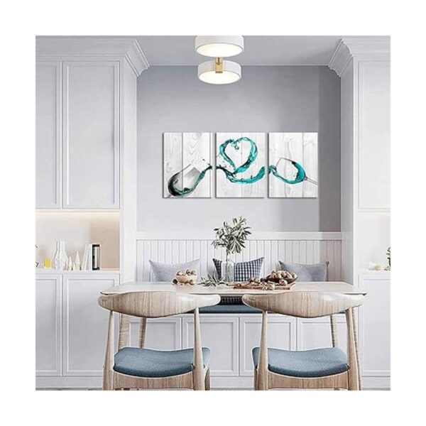 Artmyharbor Arte de pared de vino de 3 piezas decoración