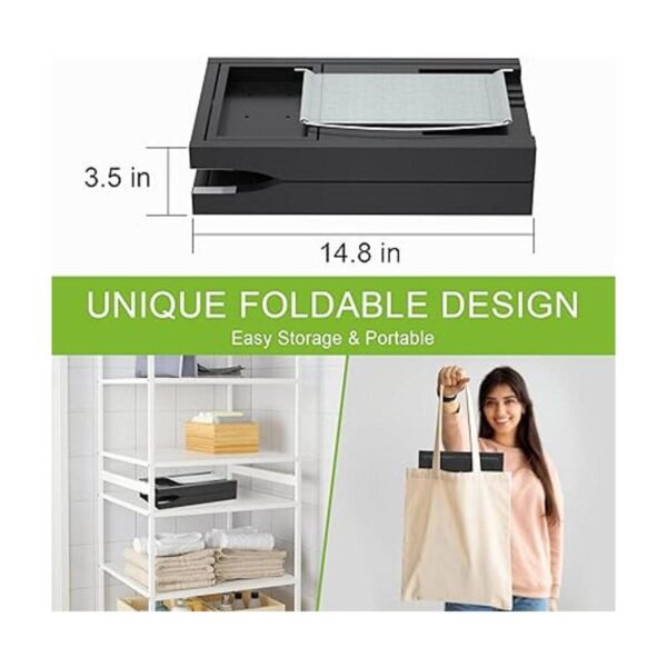 Artmalle Bandeja de baño expandible y plegable para