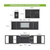 Artmalle Bandeja de baño expandible y plegable para