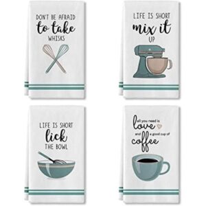 Artoid Mode Coffee Kitchen Ware Quote Juego de 4 toallas_1