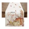 Artoid Mode Camino de mesa de Hello Pumpkin Flowers Leaves_1