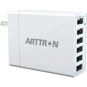 Arttron Cargador de pared USB de 40 W y 6 puertos_1