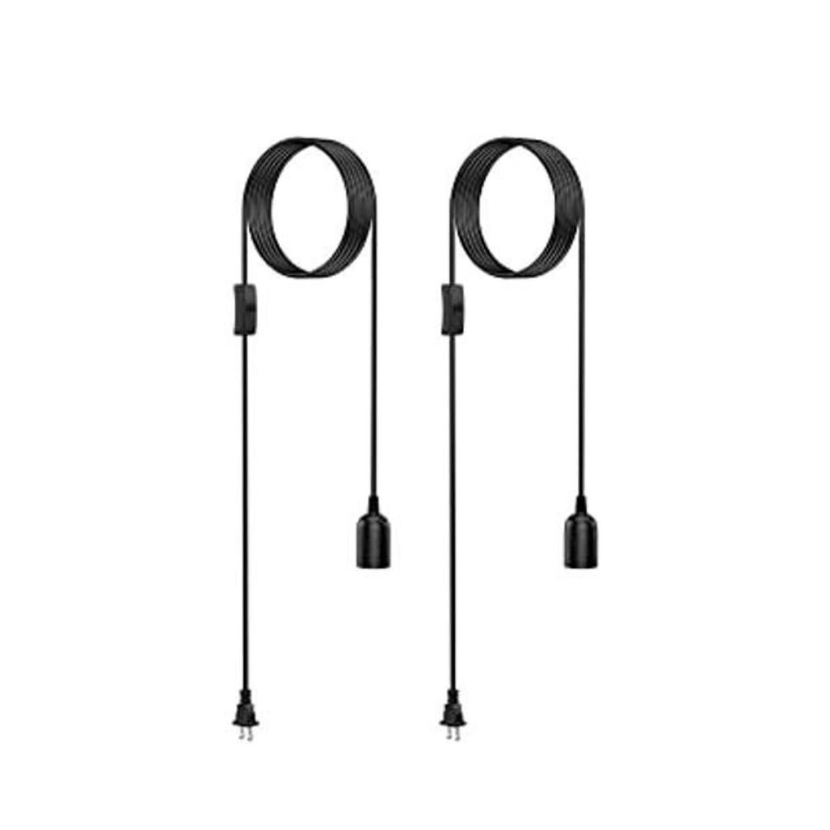 AryaLight Paquete de 2 cables de luz colgantes cable de
