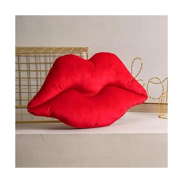 Ashler 3D Cojín de terciopelo suave diseño de labios con_5