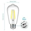 Ascher Bombillas LED regulables con diseño vintage