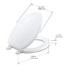 Asiento para inodoro Kohler con tapa de pino con molduras_2
