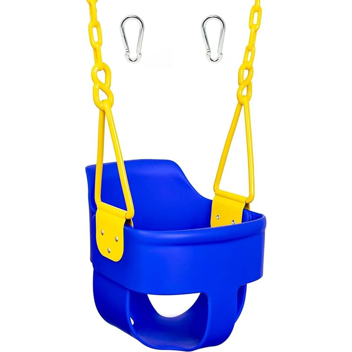 Asiento de columpio para niños pequeños con respaldo alto