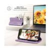 Ateeky Funda tipo cartera para iPhone XR patrón de flores_3