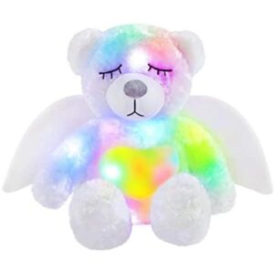 Athoinsu Oso de peluche de ángel iluminado con luz LED de_1