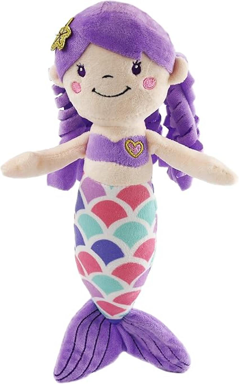 Athoinsu Muñeca de peluche de sirena morada de 12