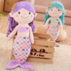 Athoinsu Muñeca de peluche de sirena morada de 12_2