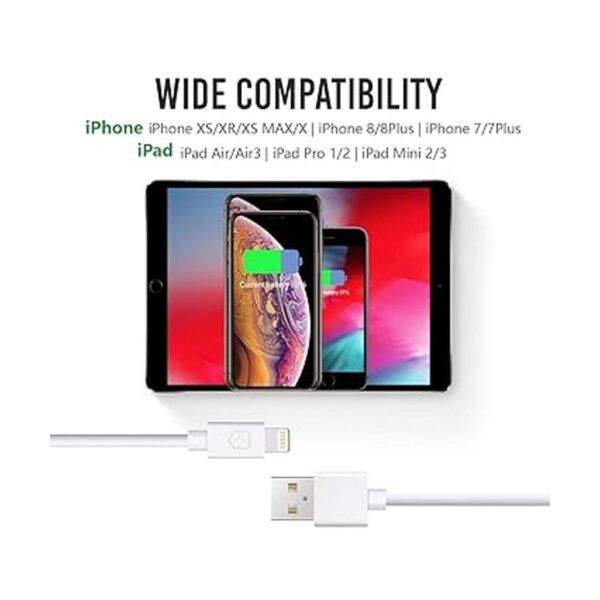Atill Paquete de 6 cables de carga USB Lightning de 3 pies_6