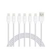 Atill Paquete de 6 cables de carga USB Lightning de 3 pies_1