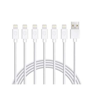 Atill Paquete de 6 cables de carga USB Lightning de 3 pies_1