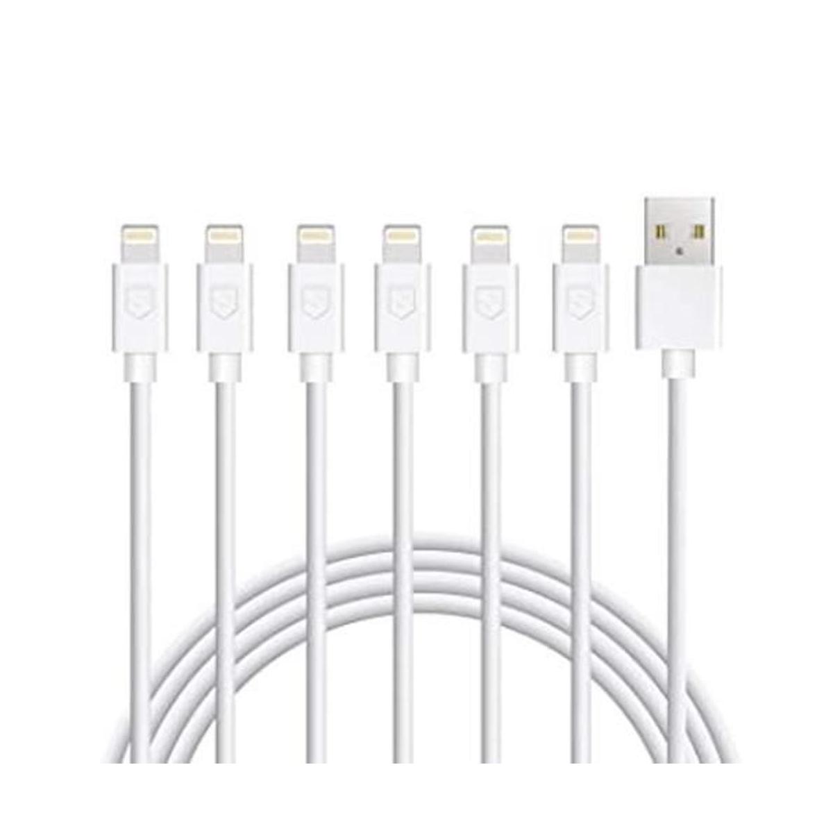 Atill Paquete de 6 cables de carga USB Lightning de 3 pies