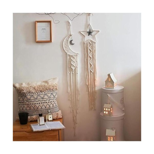 Atrapasueños con estrellas luna bohemio atrapasueños_4