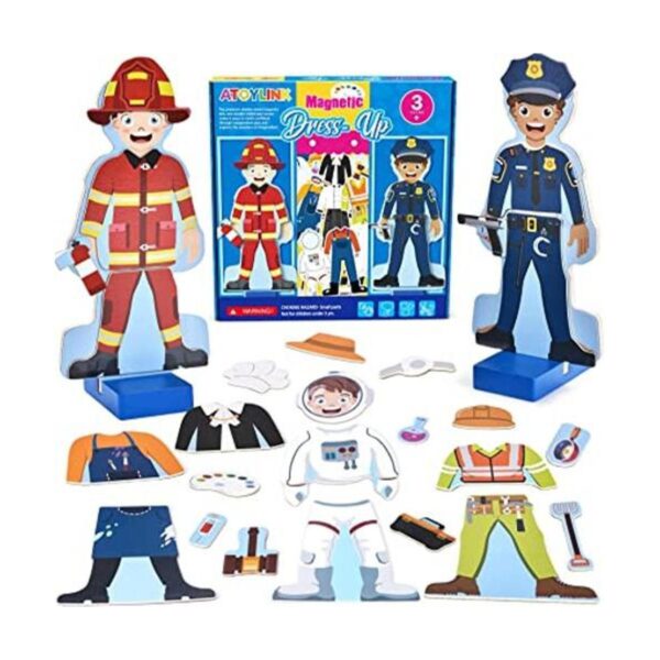 Atoylink Juego de muñecas magnéticas de madera juego de_1