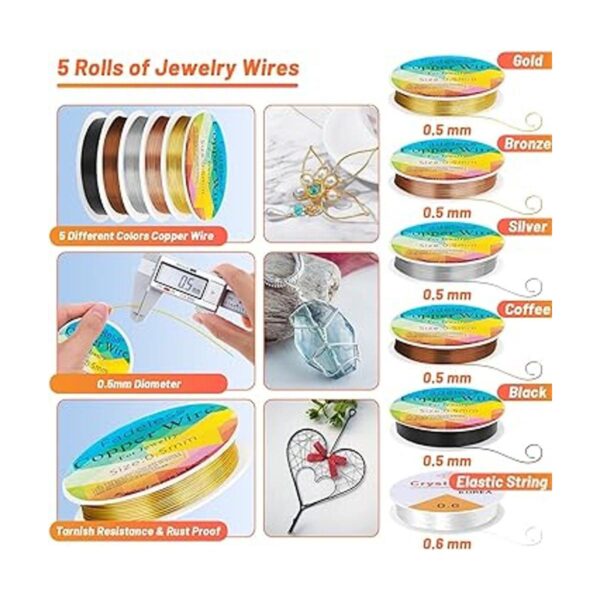 Audab Kit de suministros de fabricación de joyas kit de