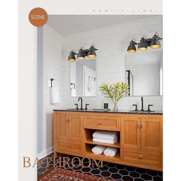 Audickic Lámpara de tocador de baño industrial lámpara de_5