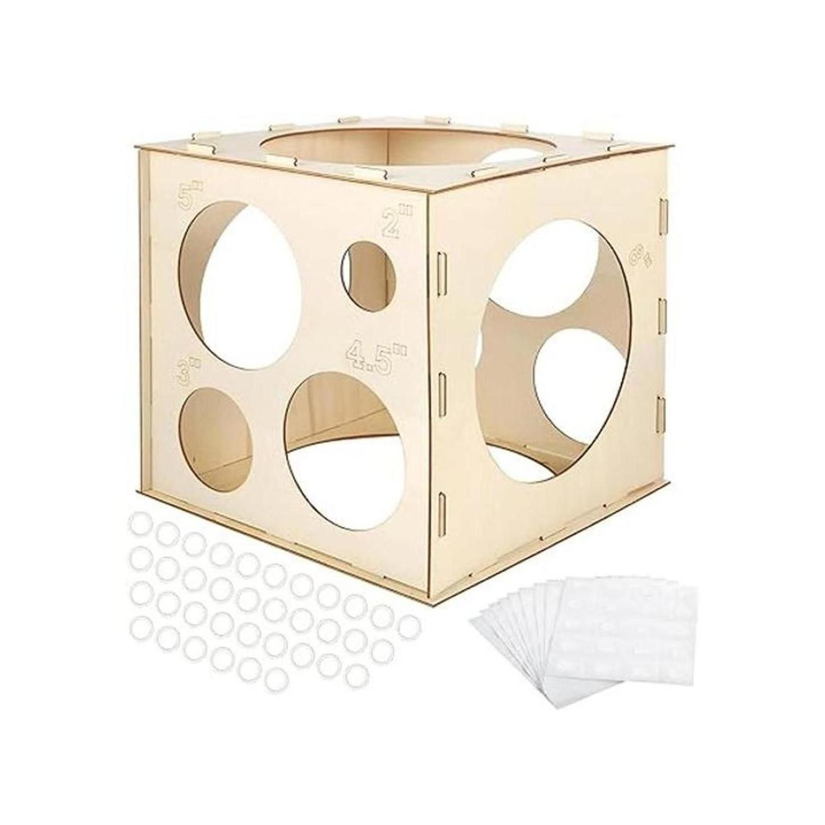 Auihiay Caja de cubo de madera de 12 agujeros con 200