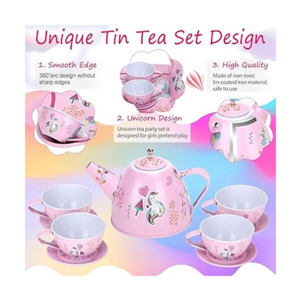 Auney Juego de 36 juguetes de té para niñas juguetes de_3