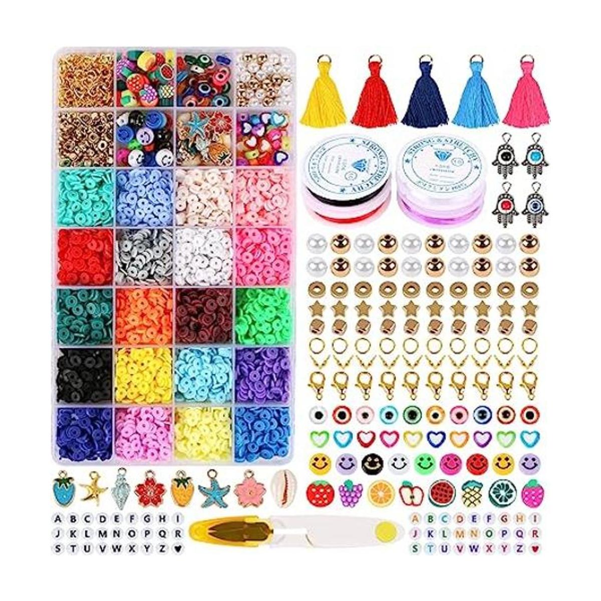 Aunifun 4560 piezas de perlas de arcilla Kit de cuentas