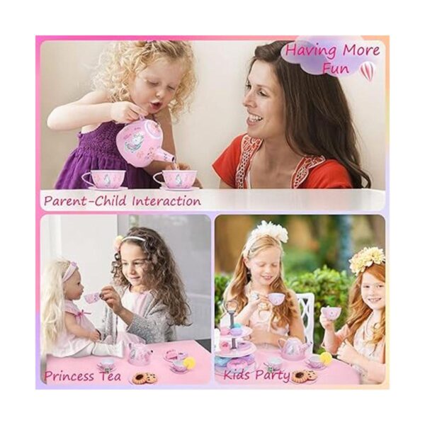 Auney Juego de 36 juguetes de té para niñas juguetes de_6