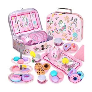 Auney Juego de 36 juguetes de té para niñas juguetes de_1