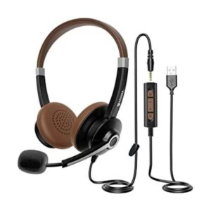 Auriculares USB con micrófono cancelación de ruido y_1
