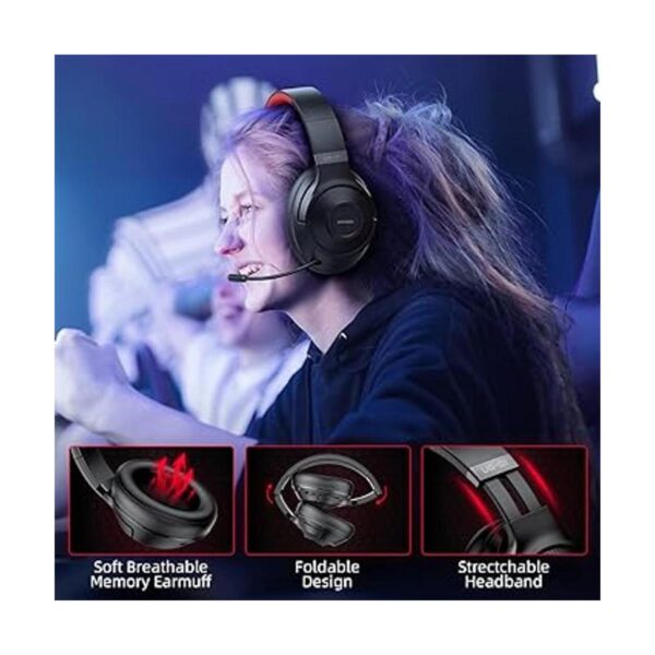 Auriculares inalámbricos para juegos de 2.4 GHz para PC_3