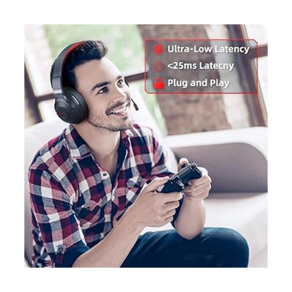 Auriculares inalámbricos para juegos de 2.4 GHz para PC_6