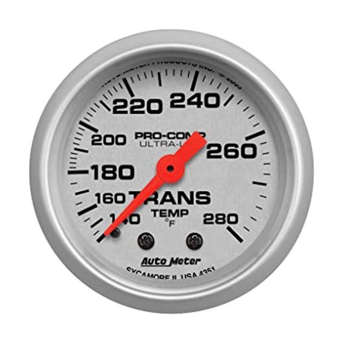 Auto Meter 4351 UltraLite Transmisión Mecánica Temperatura