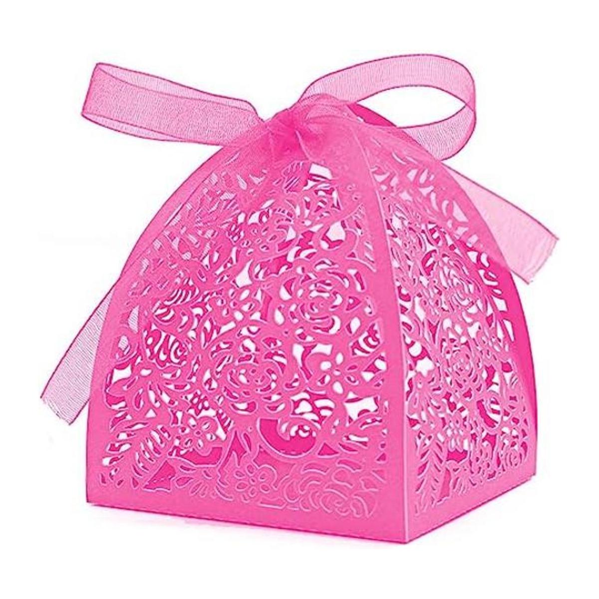 Autoplaza 50 cajas de recuerdos de corte láser de belleza