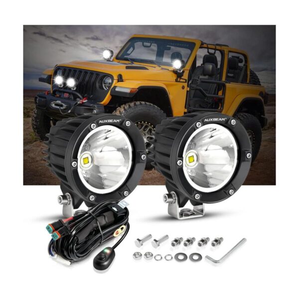 Auxbeam Luces de conducción redondas de 4 pulgadas luces_1
