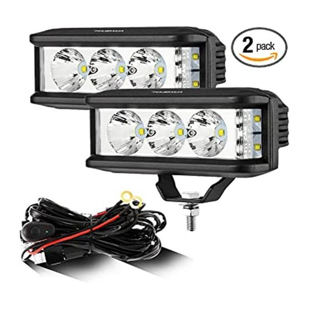 Auxbeam Barra de luz LED de 5 pulgadas luces laterales de