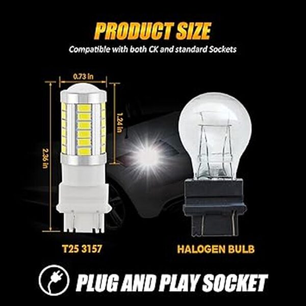 Auxbeam Bombilla LED de respaldo 3157 3156 T25 P275W_2