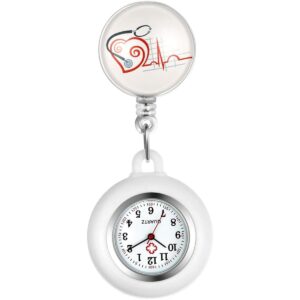 Avaner Reloj retráctil para enfermera reloj de solapa con_1