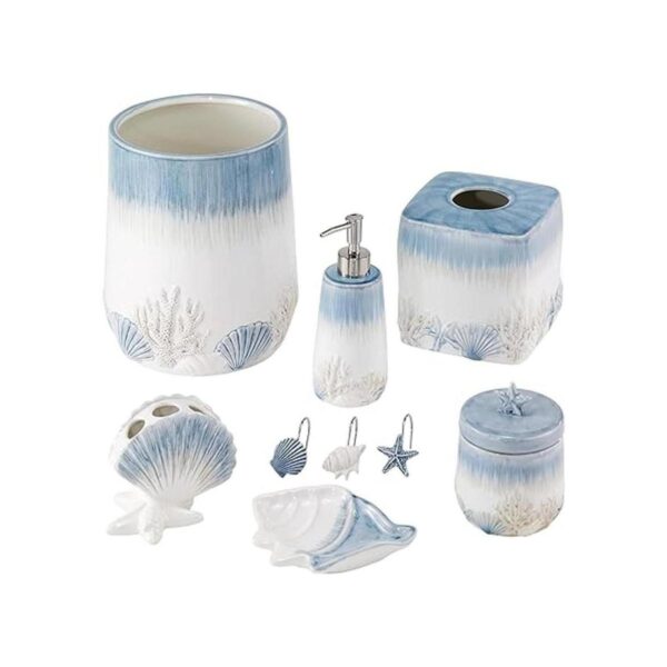 Avanti Linens Abstract Coastal Collection Tarro cubierto_2
