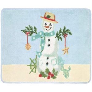 Avanti Linens Alfombra de muñeco de nieve costero_1